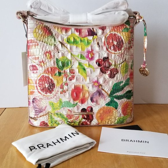 BRAHMIN Purse Katherine Fruit Salad Ombre Melbourne Crossbody Bag - Picture 2 of 16